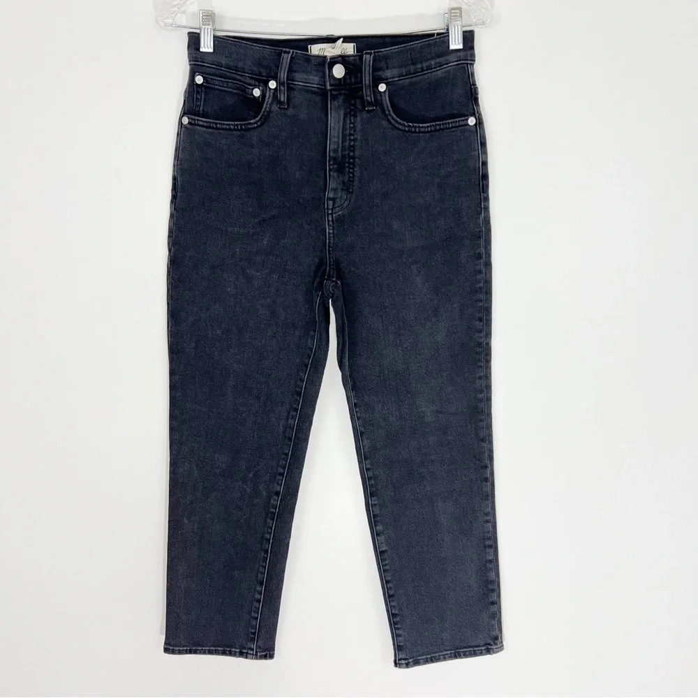 Madewell Classic Straight Jeans in Lunar Wash Black Size 26 Petite